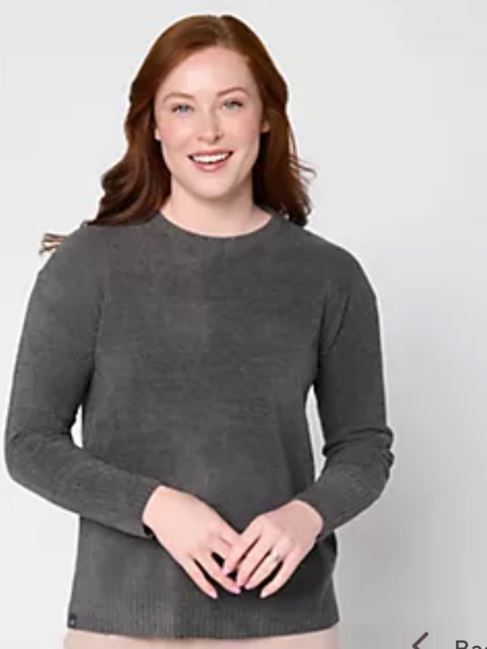 Barefoot Dreams Classic Crewneck Sweater - Gray size small